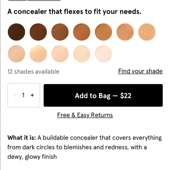 Glossier skin tint and concealer - Picture 6 of 7